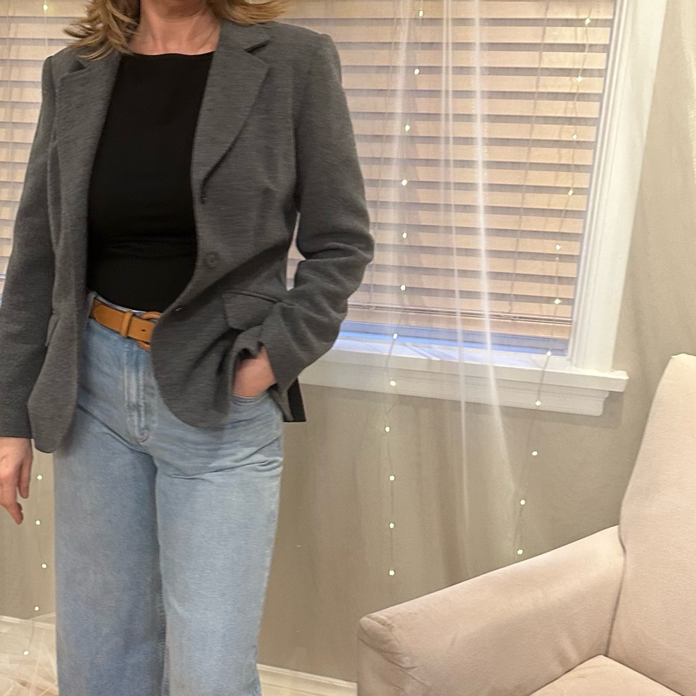 Nygard Collection Wool Charcoal Blazer for Women